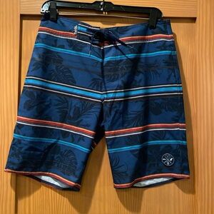 Salt Life Men’s SLX-QD Blue, Turquoise, Orange Swim Trunks Boardshorts NWT 28